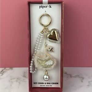 Piper K Swan Lake Sparkle Purse Charm